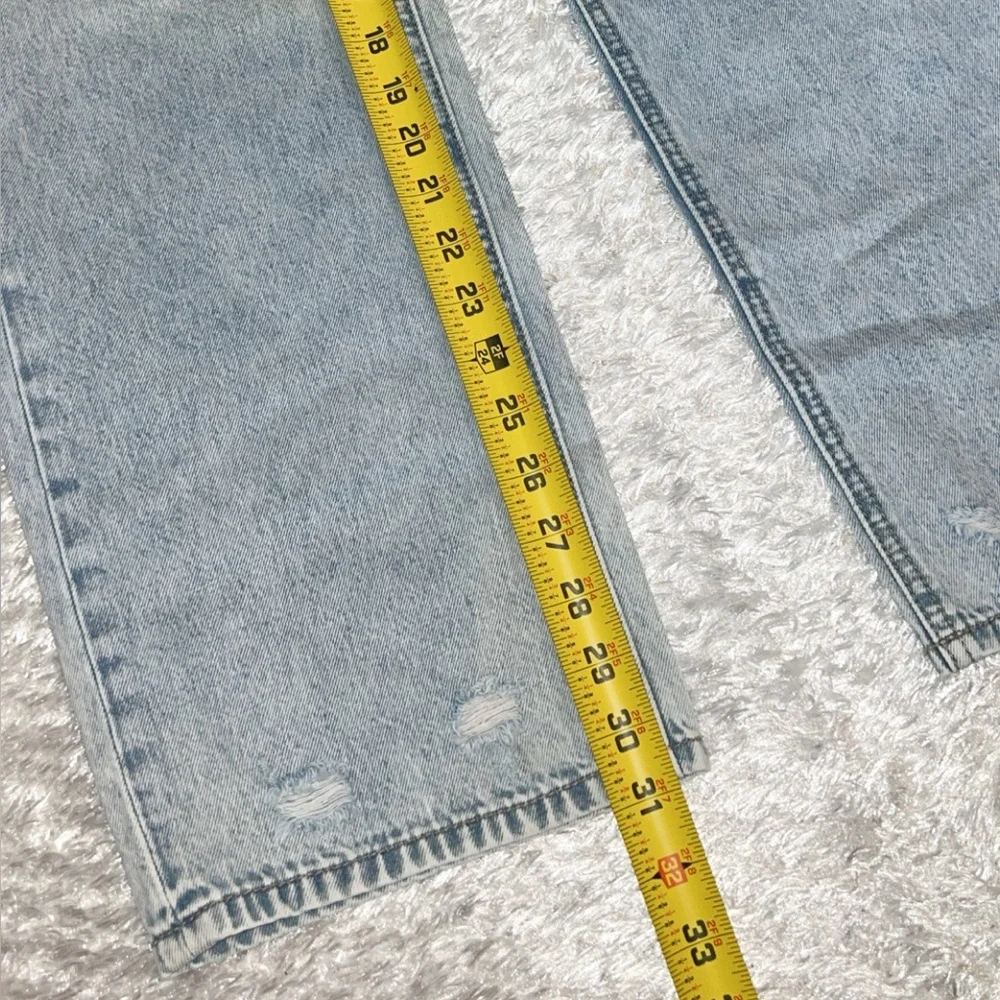 Nature Denim Light Wash Distressed Wide leg Jeans - Picture 10 of 10